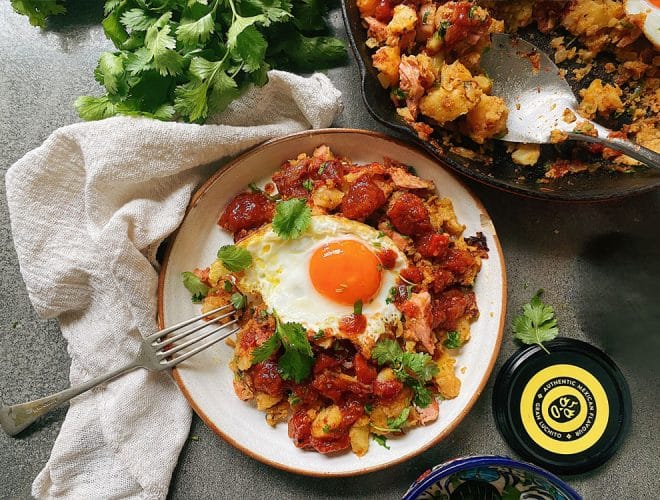 Leftover Ham and Potato Hash prep step