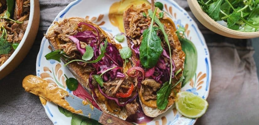 Mexican Pulled Pork Sandwich finished dish