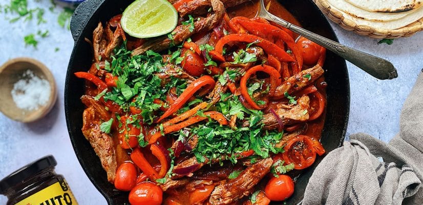 Steak Fajitas finished dish - how to make fajitas