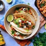 Chicken Tinga Tacos finished dish