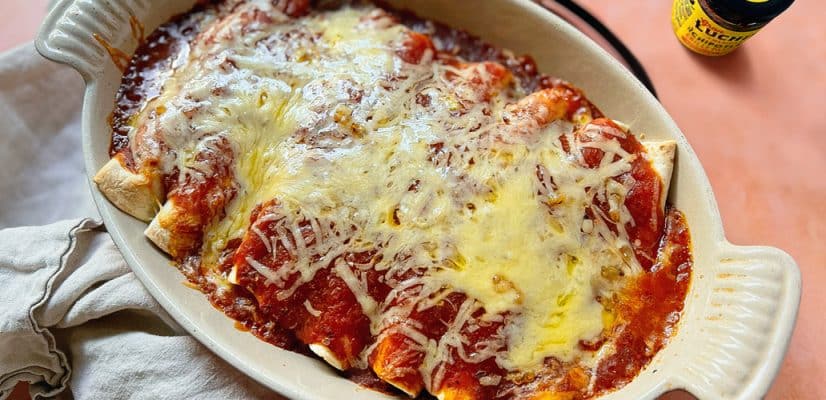 Cheese Enchiladas finished dish
