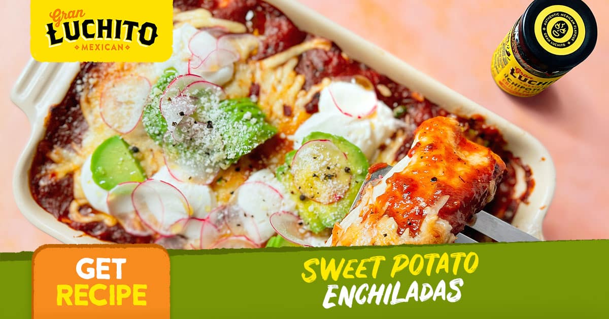 Easy Sweet Potato Enchiladas | Gran Luchito