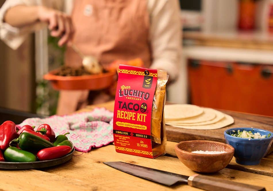 Easy shredded beef Barbacoa tacos with smoky chipotle Baracoa taco recipe kit