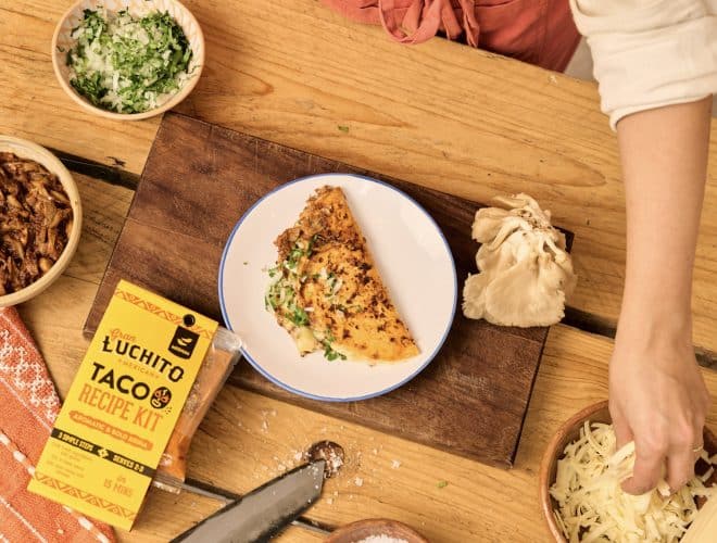 Birria sprinkle cheese prep