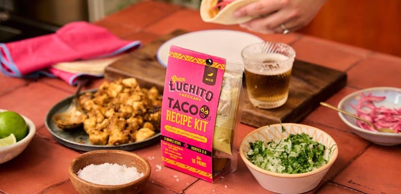 Easy Halloumi Carnitas Tacos made using citrus jalapeno carnitas taco recipe kit