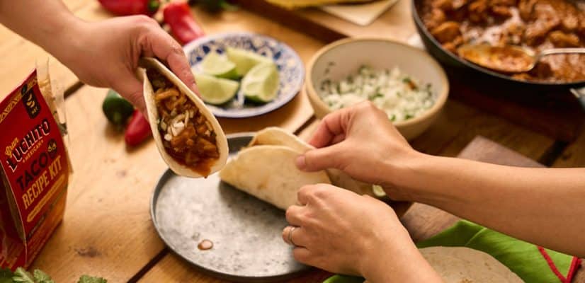 Easy Chicken Barbacoa tacos with smoky chipotle Baracoa taco recipe kit