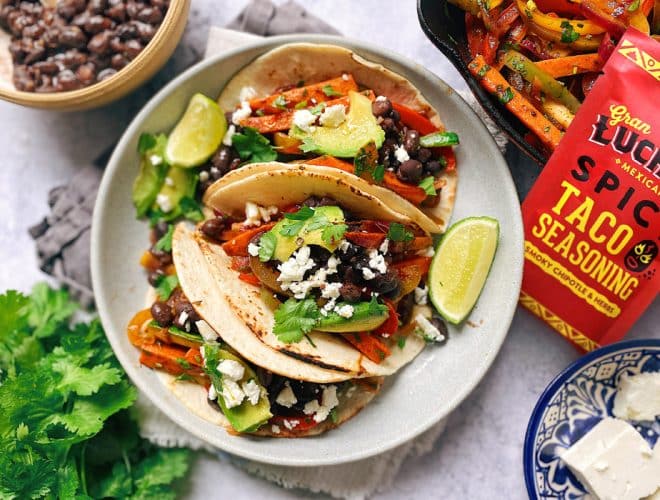 Vegetarian Fajitas landscape hero