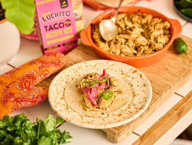 Easy Carnitas Tacos with chicken prep landscape