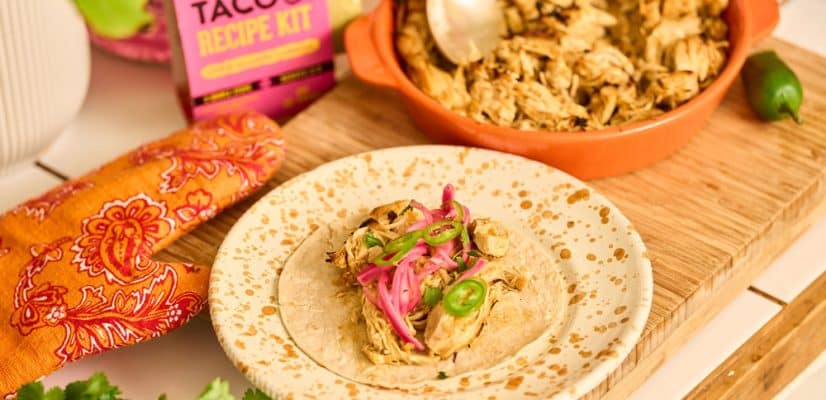 Easy Carnitas Tacos with chicken prep landscape